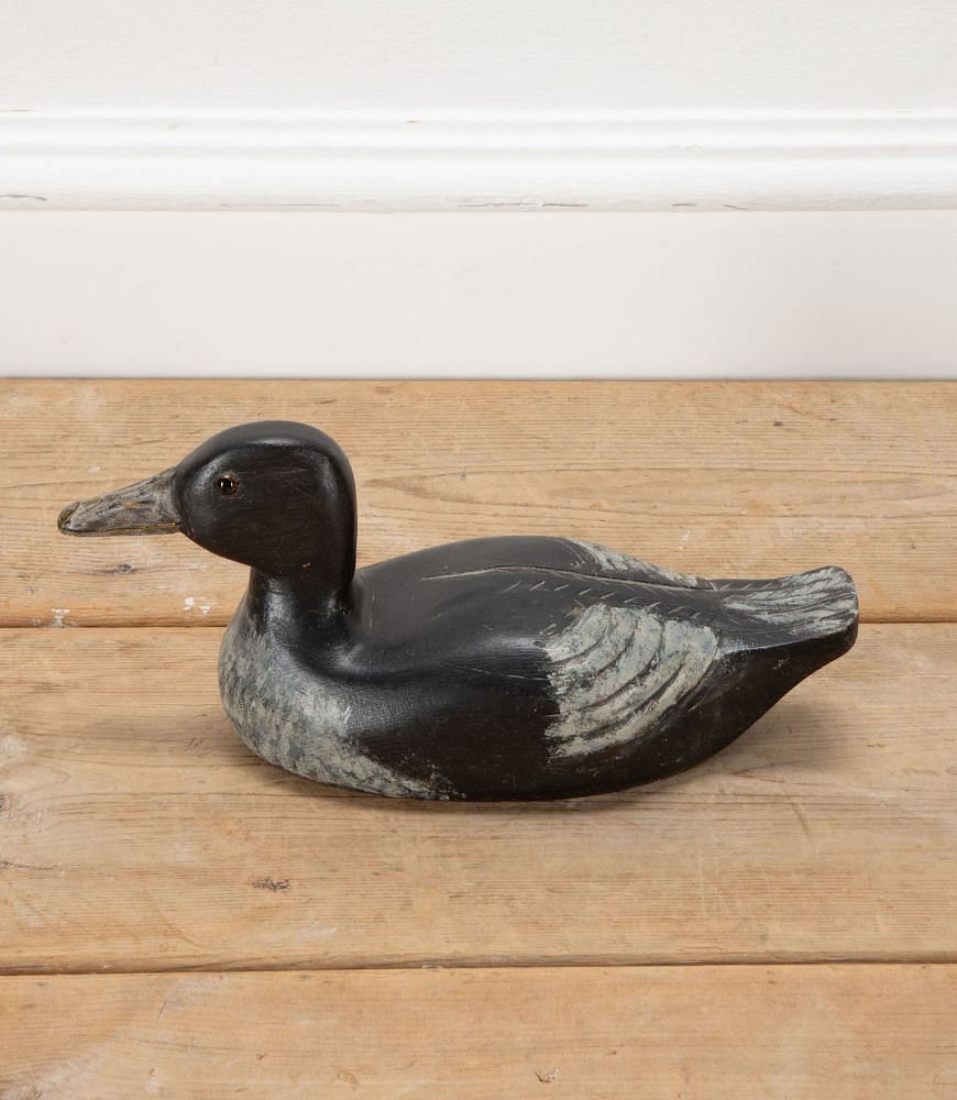 French 20th Century Carved Wooden Decoy Duck DA8539705