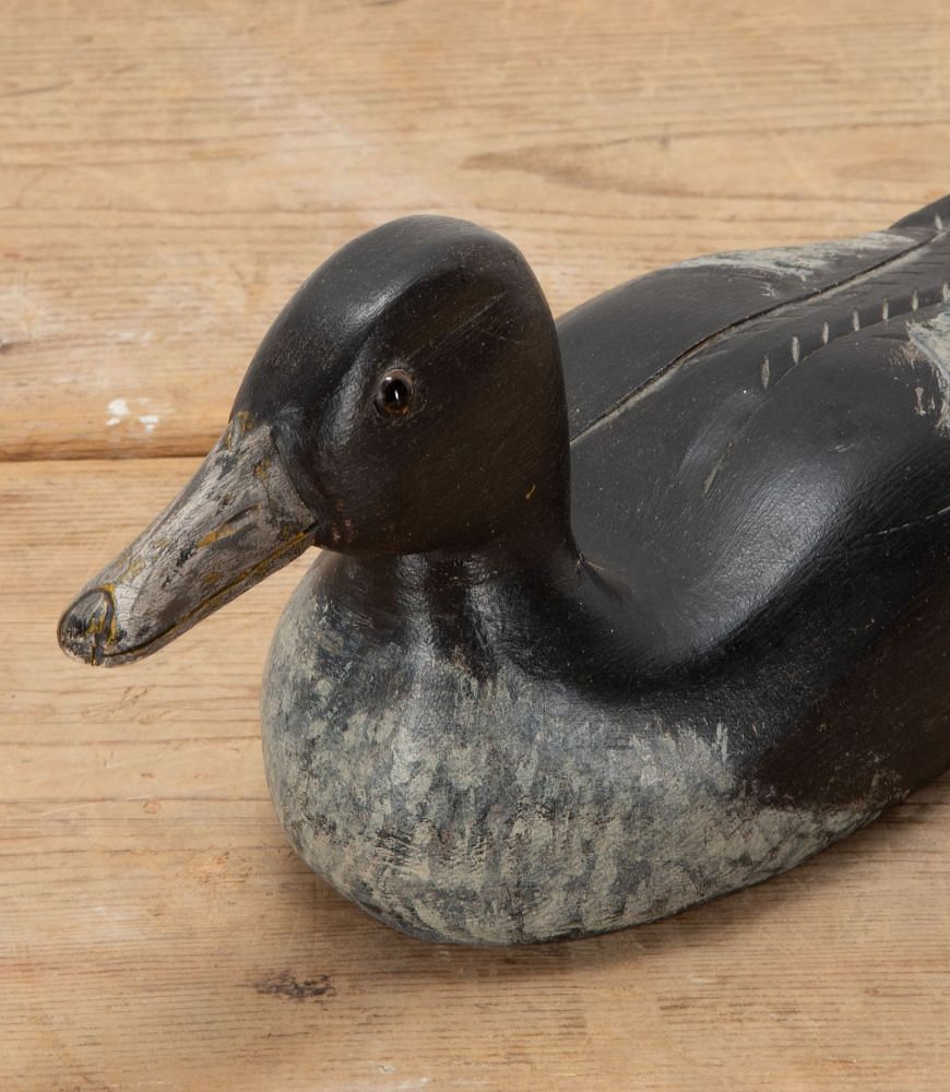 French 20th Century Carved Wooden Decoy Duck DA8539705