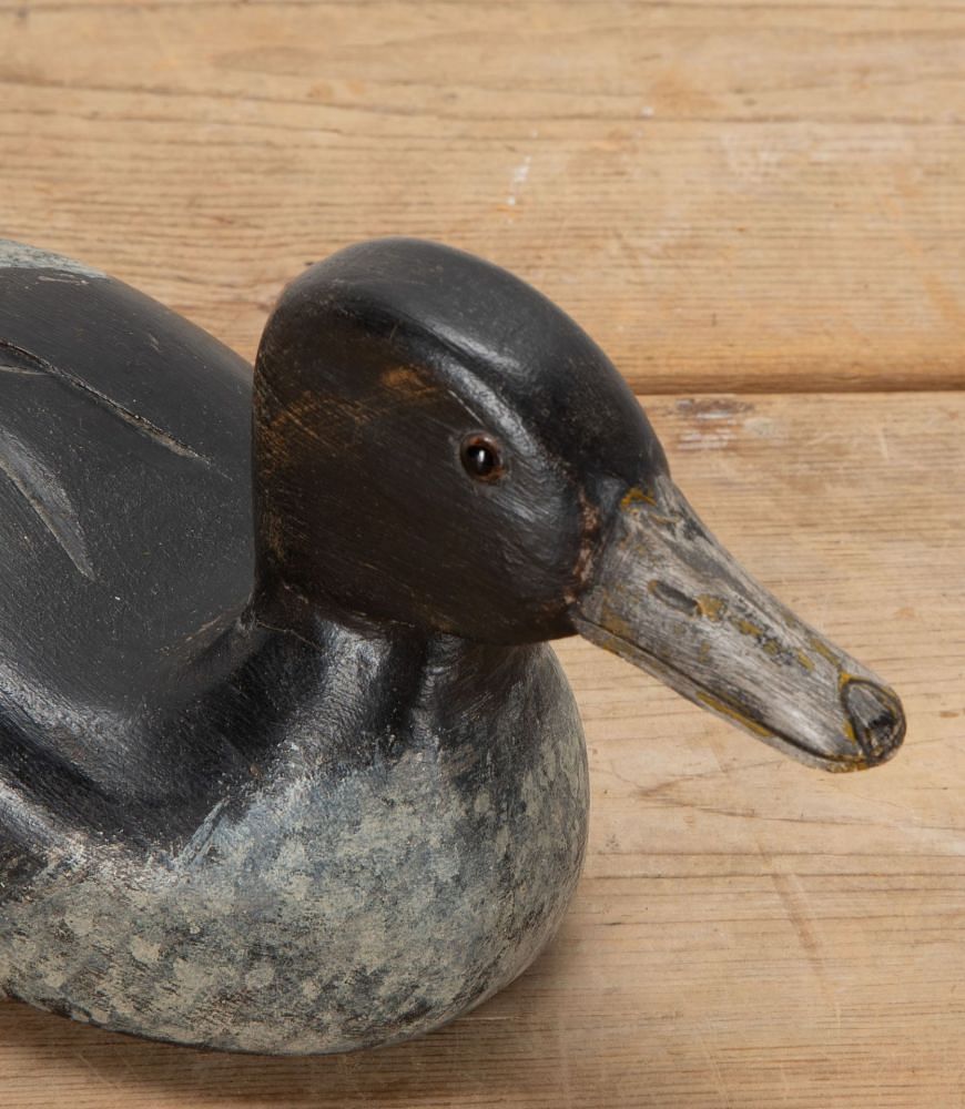 French 20th Century Carved Wooden Decoy Duck DA8539705
