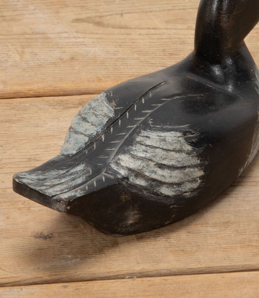 French 20th Century Carved Wooden Decoy Duck DA8539705