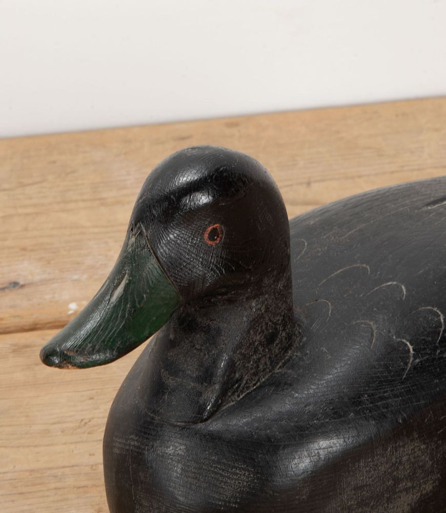French 20th Century Carved Wooden Decoy Duck DA8539706