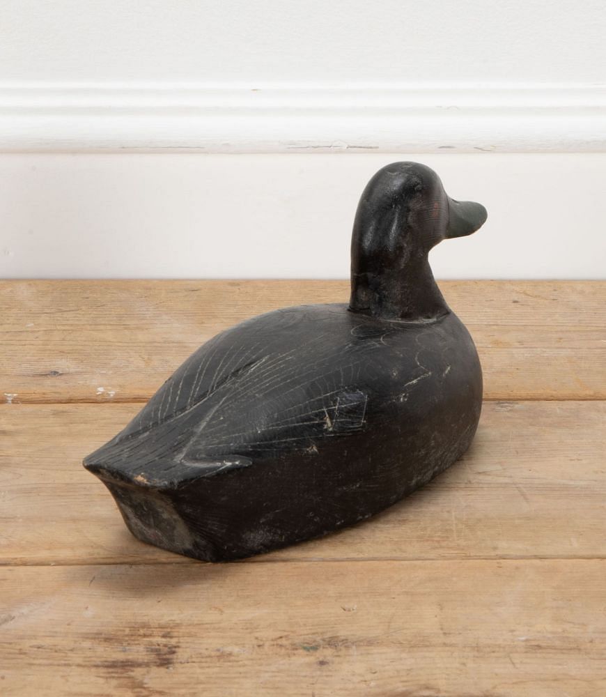French 20th Century Carved Wooden Decoy Duck DA8539706