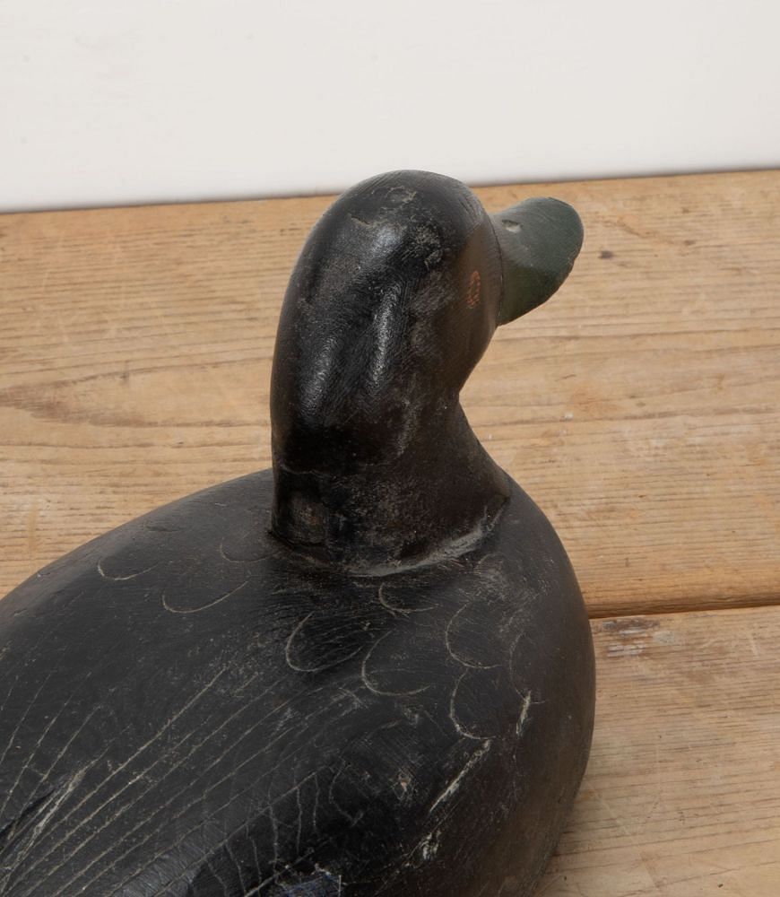 French 20th Century Carved Wooden Decoy Duck DA8539706