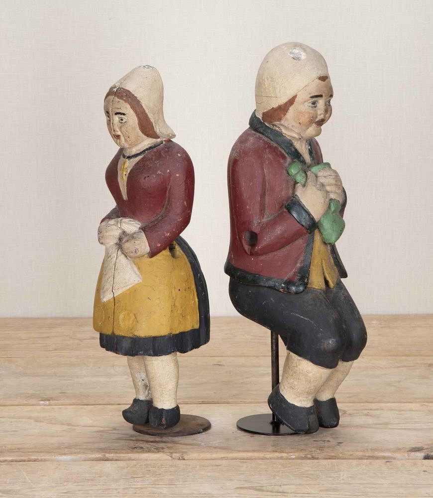 Pair of 19th Century French Carved Wooden Figures DA8543033