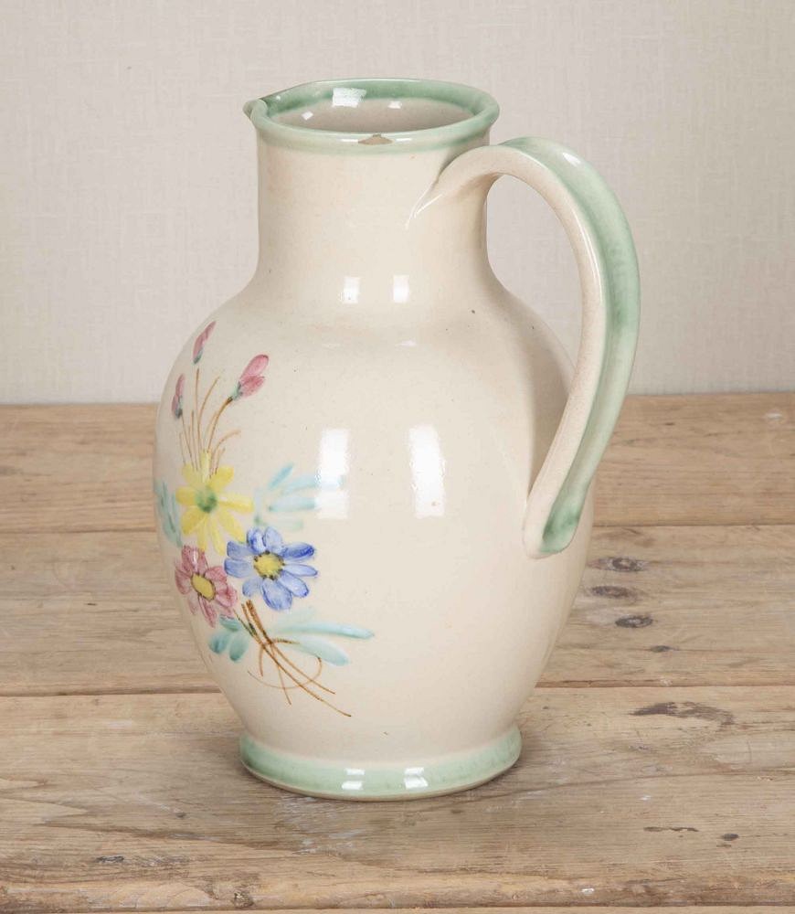 Large 20th Century Denby Jug with Floral Spray Decoration DA8543040