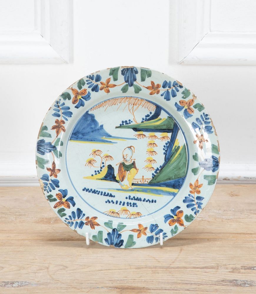 Late 18th Century Delft Polychrome Plate DA9039180