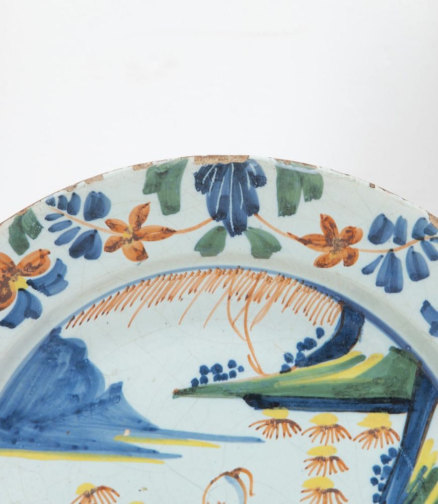 Late 18th Century Delft Polychrome Plate DA9039180