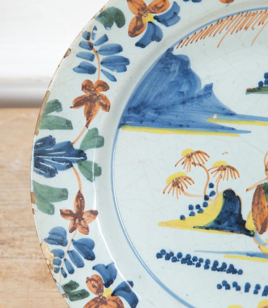 Late 18th Century Delft Polychrome Plate DA9039180