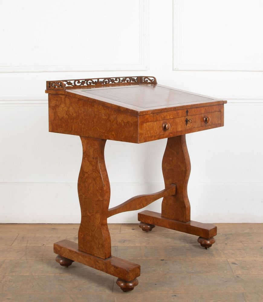 19th Century English Burr Walnut Desk DB2535503