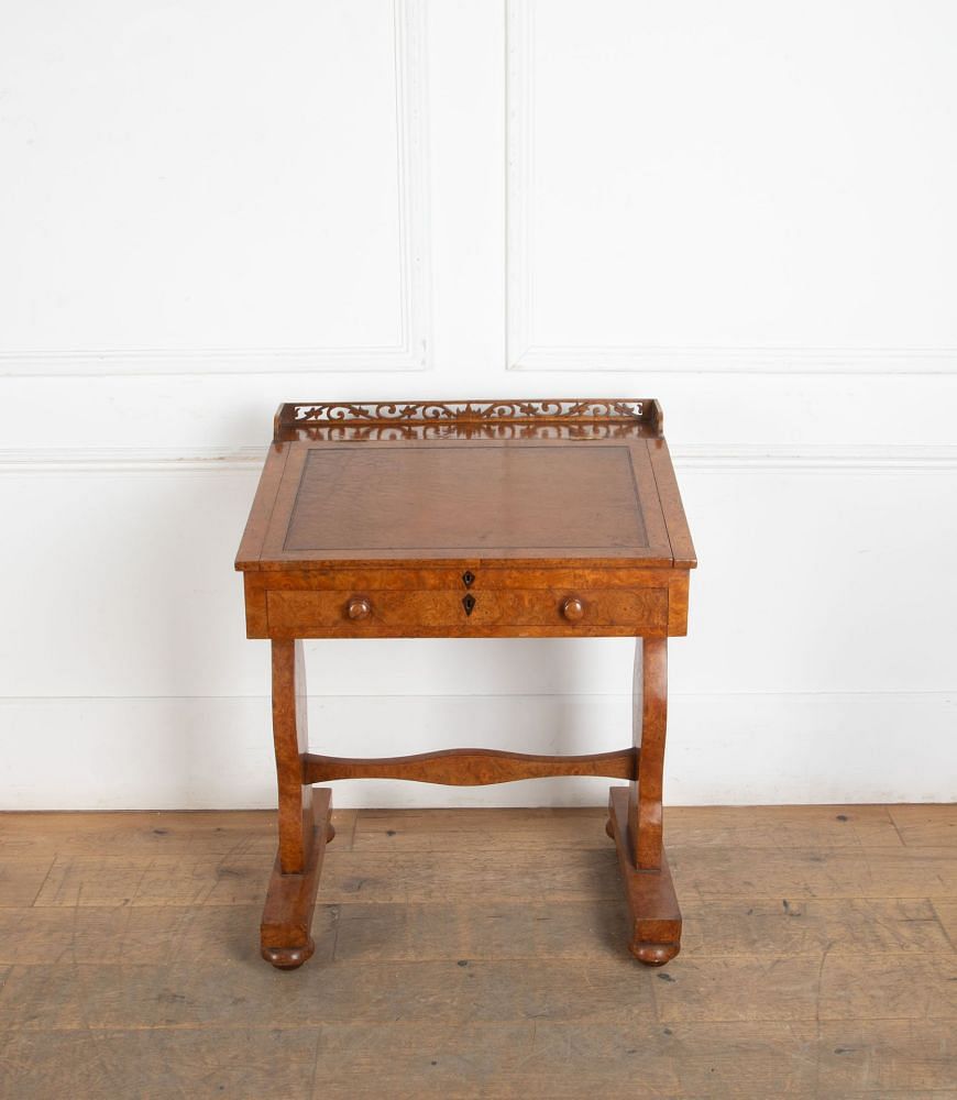 19th Century English Burr Walnut Desk DB2535503