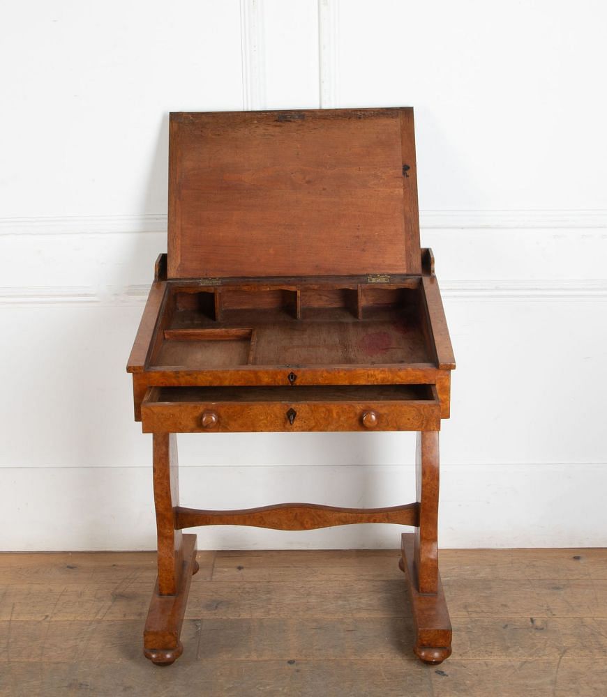 19th Century English Burr Walnut Desk DB2535503