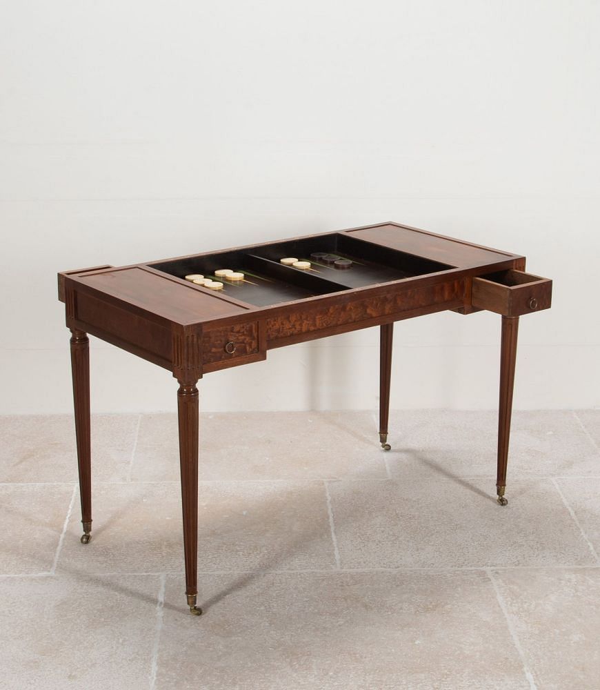 Early 20th Century French Louis XVI Style Backgammon Table DB3841710