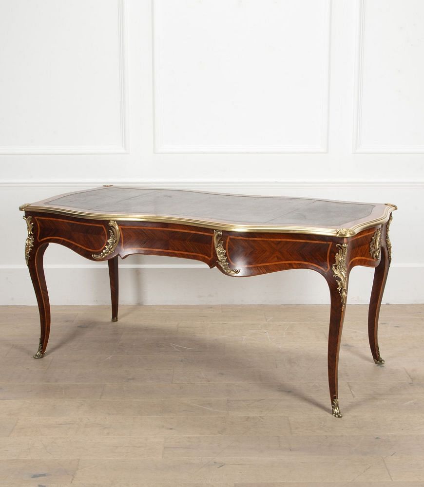 19th Century French Louis XV Style Bureau Plat DB5240442