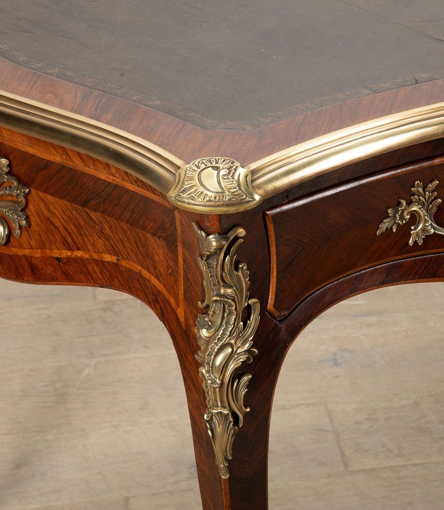 19th Century French Louis XV Style Bureau Plat DB5240442