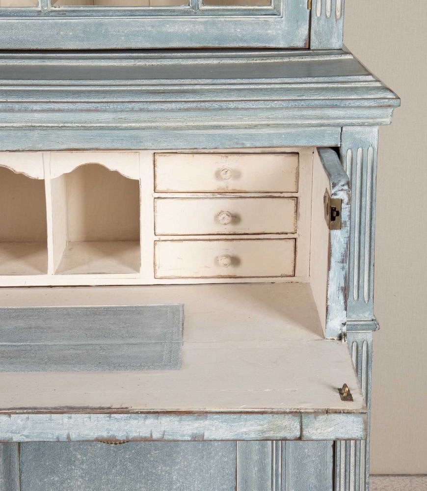 Early 20th Century English Painted Bookcase Secretaire DB5643942