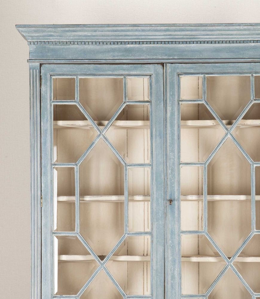 Early 20th Century English Painted Bookcase Secretaire DB5643942
