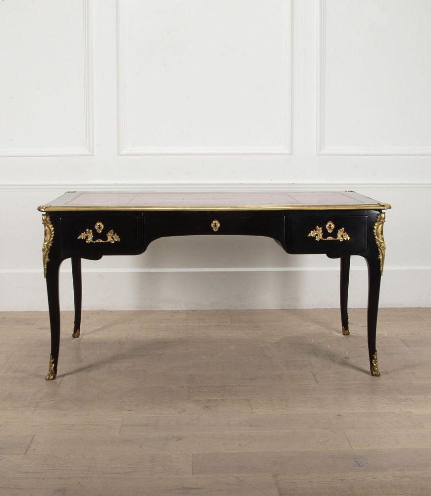 Early 19th Century French Black Lacquered Bureau Plat DB6541386