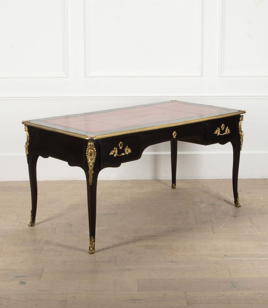 Early 19th Century French Black Lacquered Bureau Plat DB6541386
