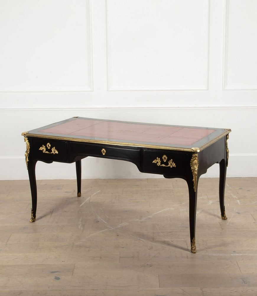 Early 19th Century French Black Lacquered Bureau Plat DB6541386