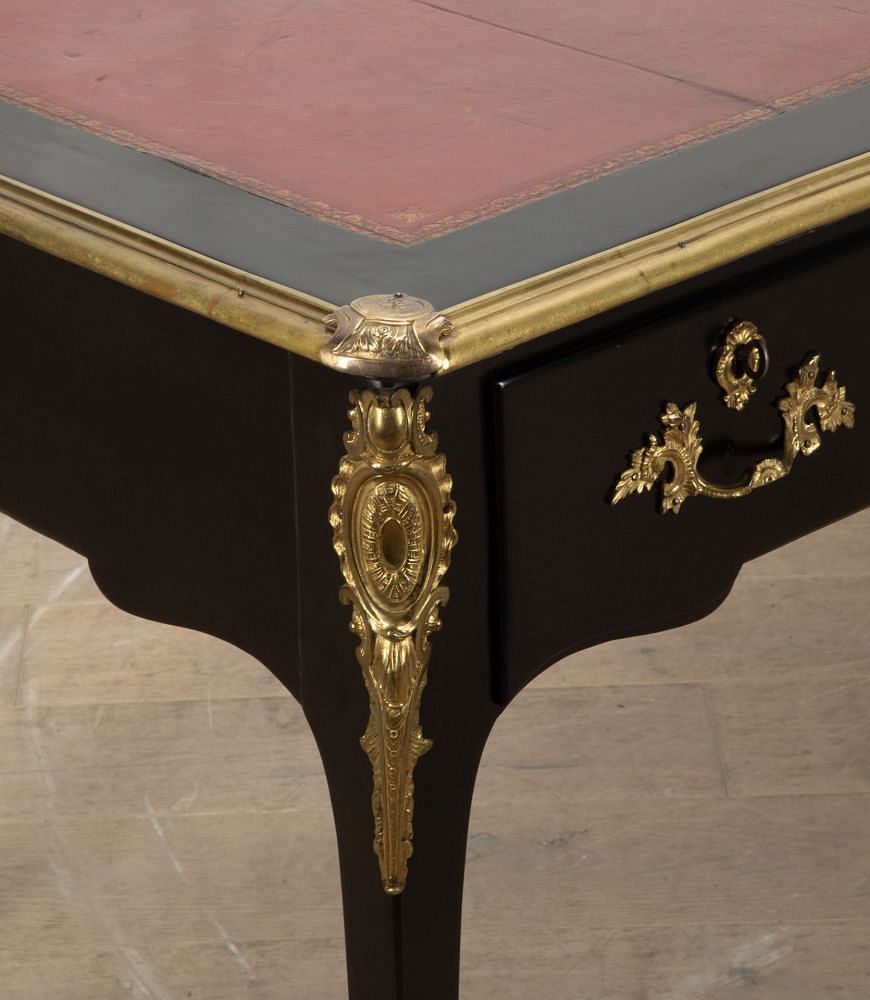 Early 19th Century French Black Lacquered Bureau Plat DB6541386
