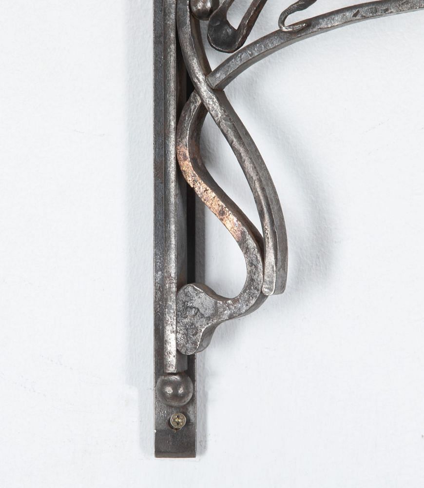 Pair Of Art Nouveau Iron Wall Brackets GA1535471