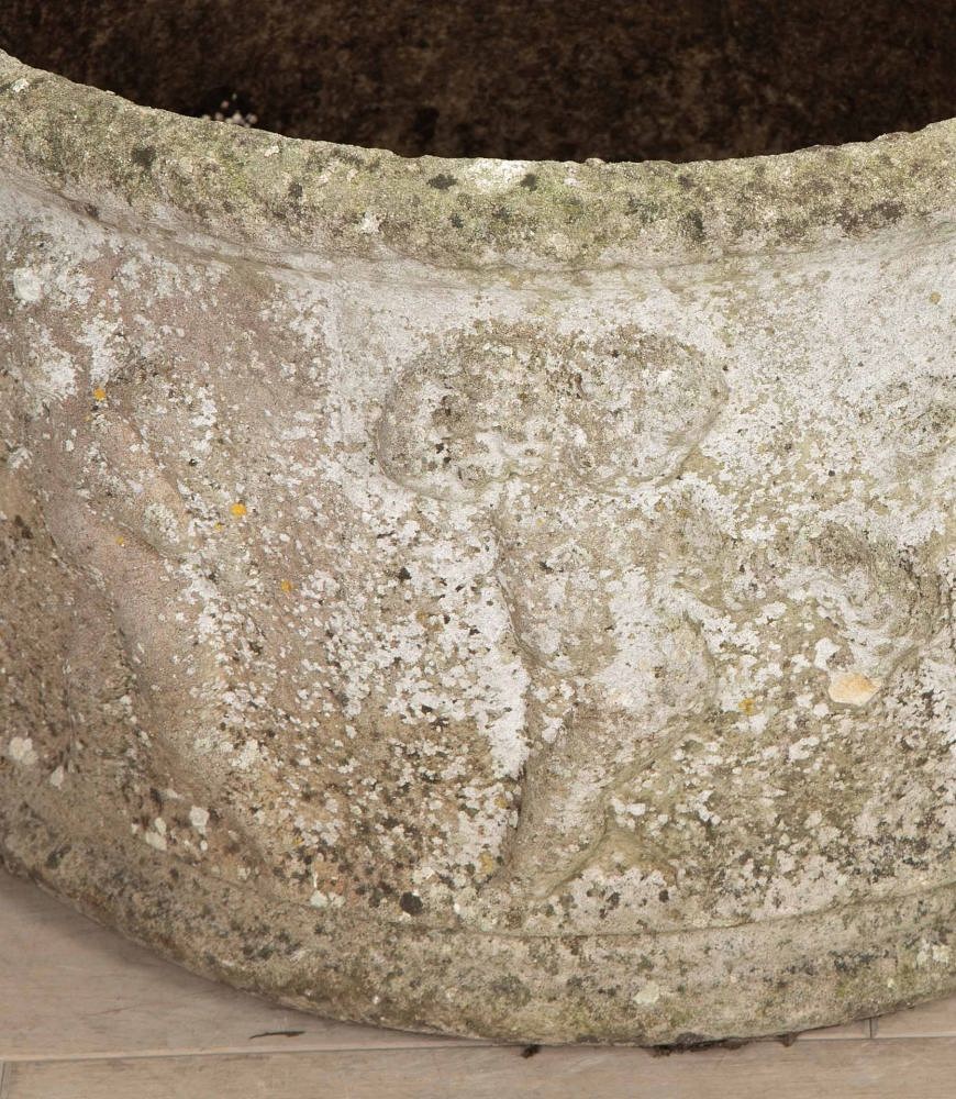 Large Pair of Early 20th Century Composition Stone Planters GA2040357