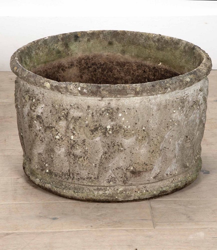 Large Pair of Early 20th Century Composition Stone Planters GA2040357