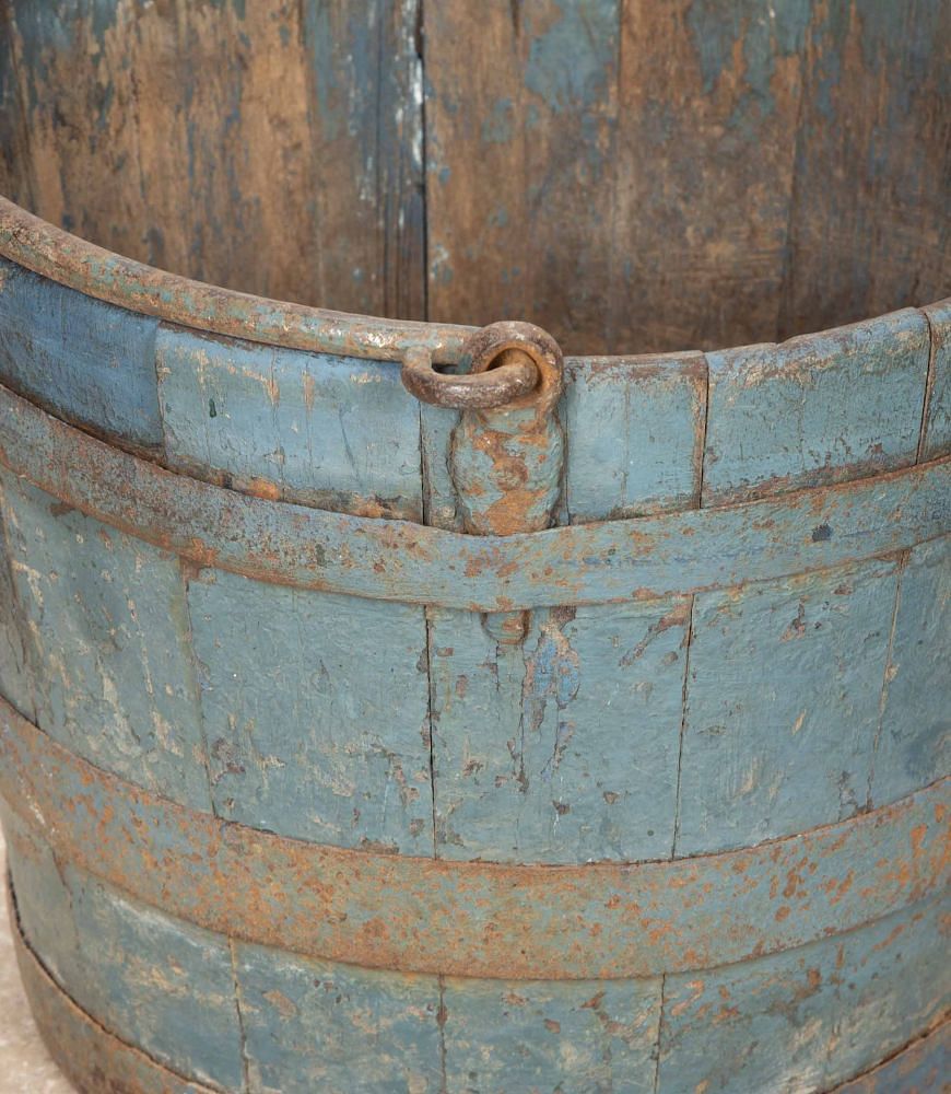 Pair of 19th Century Swedish Painted Blue Buckets GA2042112