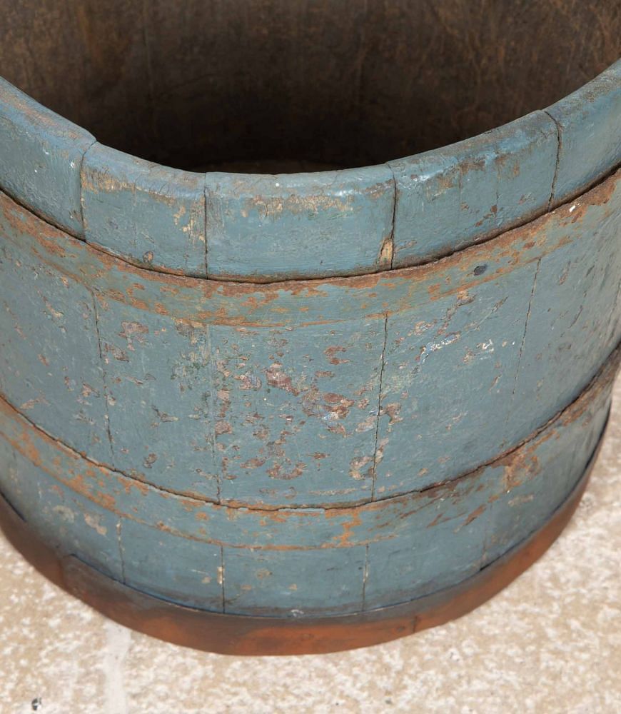 Pair of 19th Century Swedish Painted Blue Buckets GA2042112