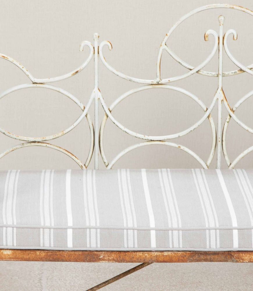 20th Century French Metal Bench with Cushion GA2043105