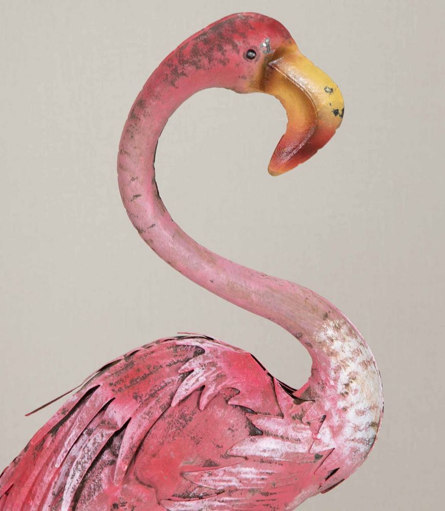 Pair of 20th Century French Pink Painted Metal Flamingoes GA2043106