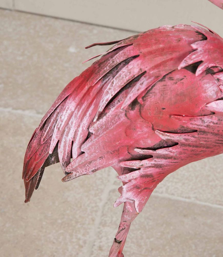Pair of 20th Century French Pink Painted Metal Flamingoes GA2043106