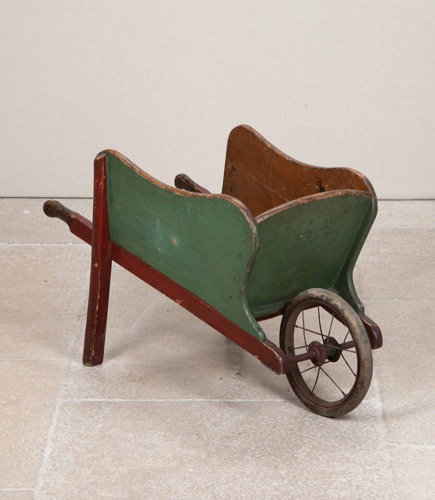 Early Victorian Wheelbarrow in Original Green Paint GA2043112