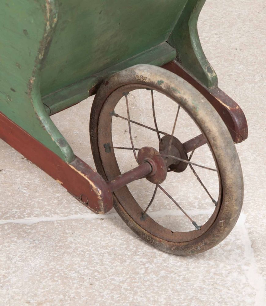 Early Victorian Wheelbarrow in Original Green Paint GA2043112