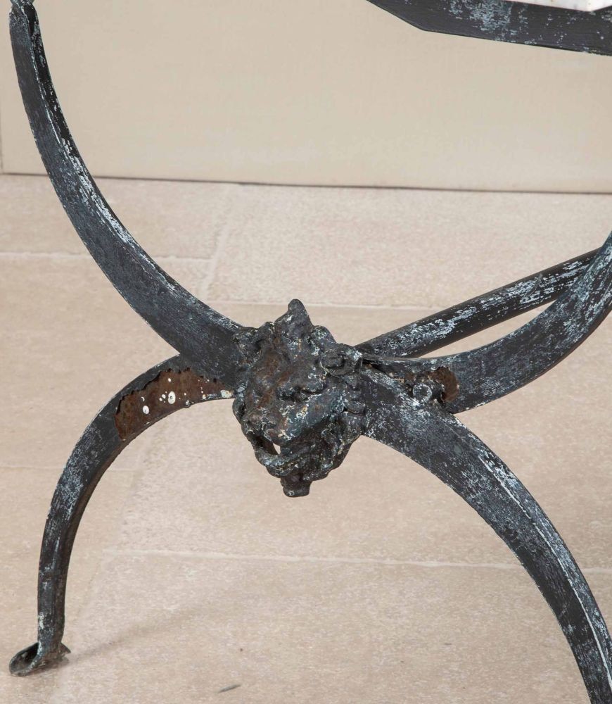 1950s French Iron and Marble Butchers Table GA3243239