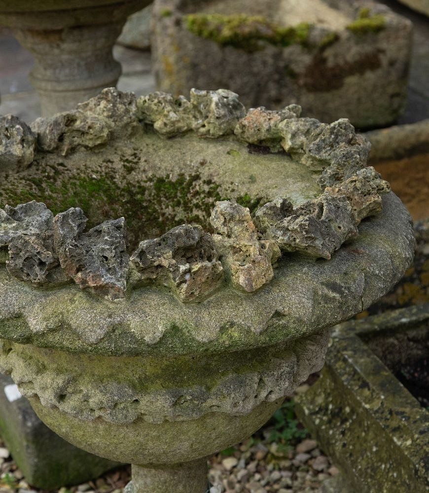 Late 19th Century Carved Stone Urn of Campana Form GA3340003