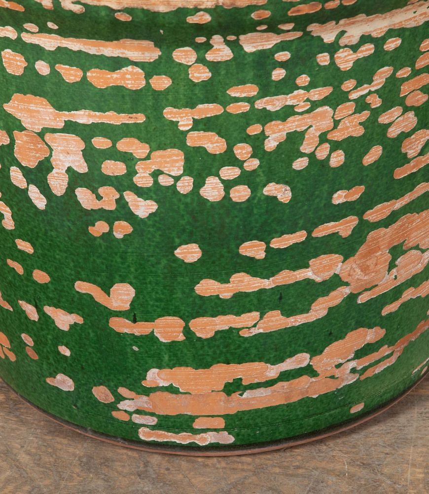 Pair of Large Early 20th Century French Green Glazed Earthenware Planters GA3439220