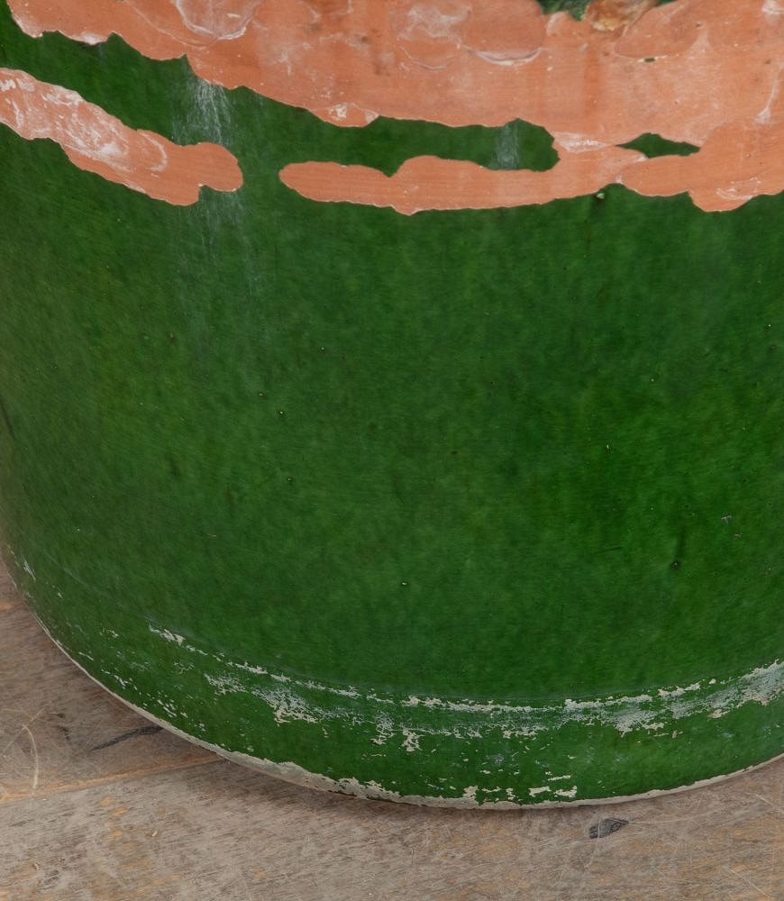 Pair of Large Early 20th Century French Green Glazed Earthenware Planters GA3439220