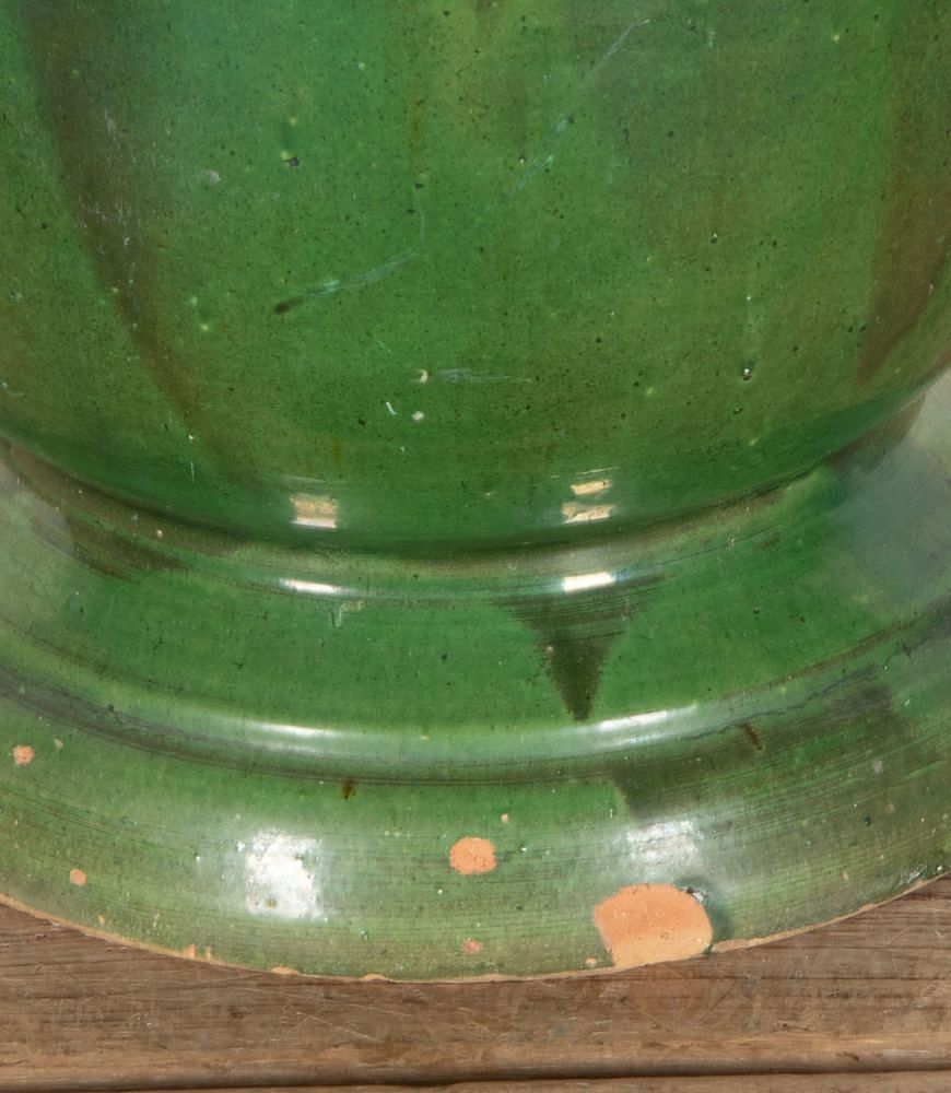 19th Century Castelnaudary Green Glaze Terracotta Planter GA3442344