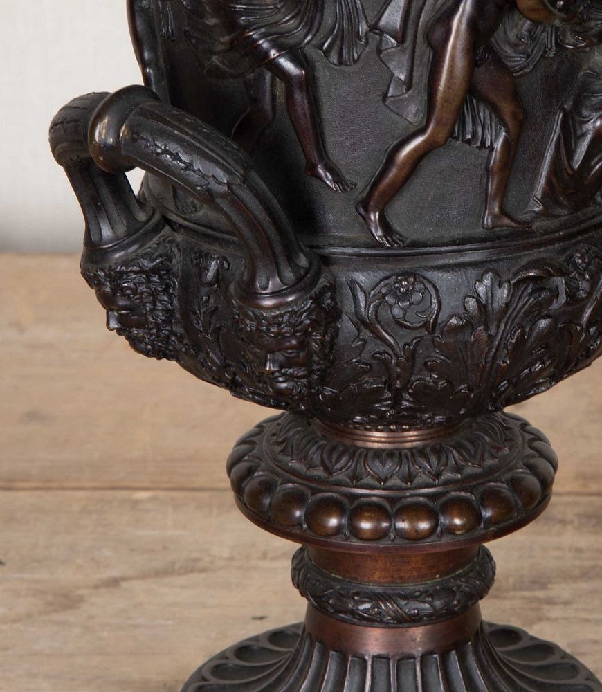Pair of 19th Century Italian Grand Tour Bronze Medici Vases GA6330985