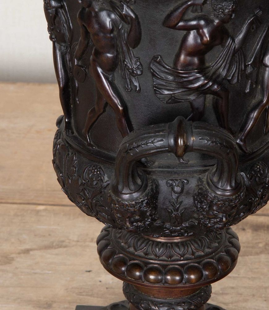 Pair of 19th Century Italian Grand Tour Bronze Medici Vases GA6330985