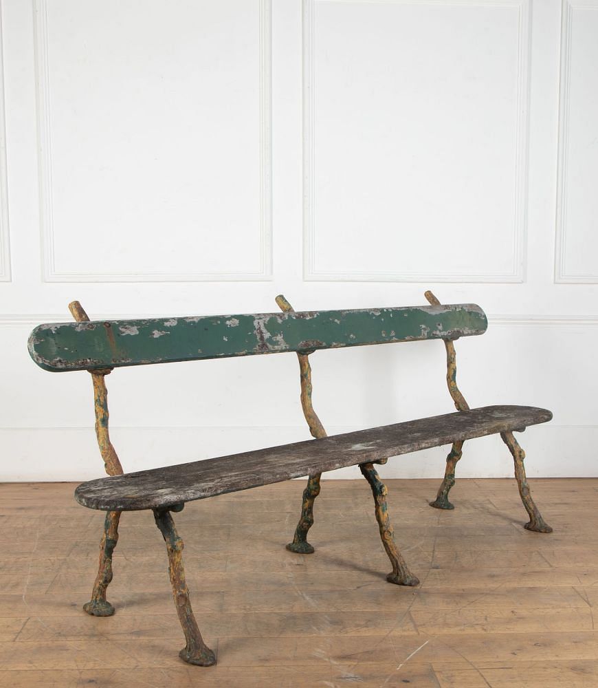 19th Century French Faux Bois Garden Bench GA7435142