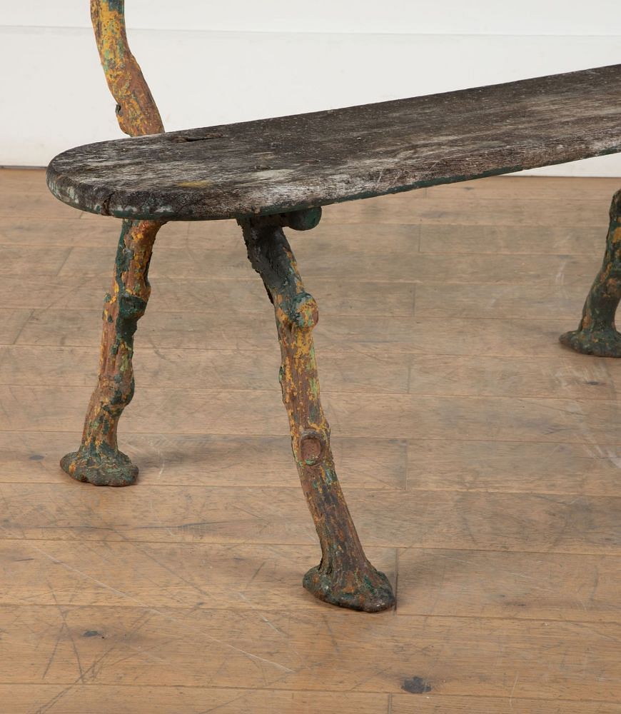 19th Century French Faux Bois Garden Bench GA7435142