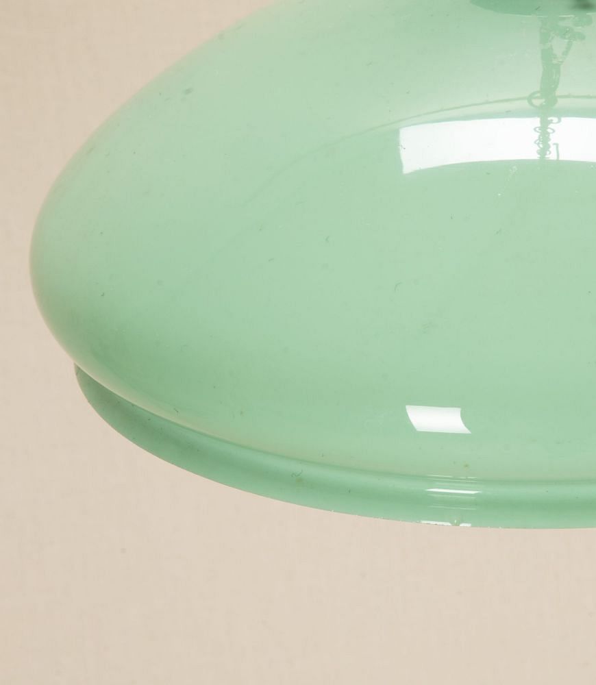 Early 20th Century Pale Green Glass Pendant Light LC0543185