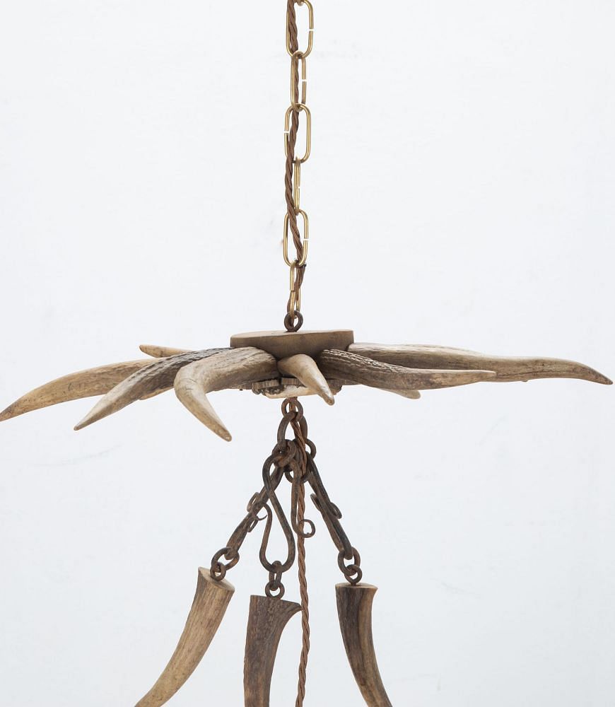 20th Century Hanging Antler Chandelier LC151945