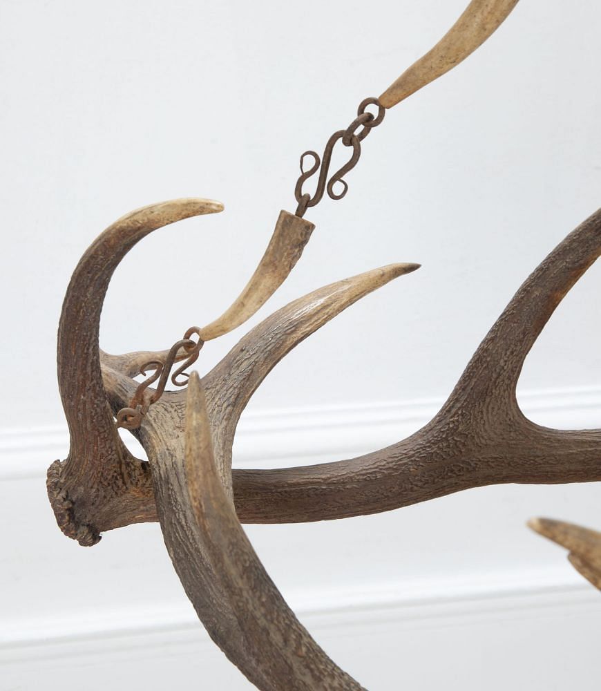 20th Century Hanging Antler Chandelier LC151945