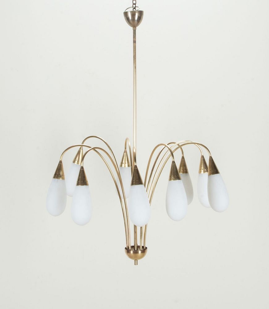 Mid-Century Italian Brass Chandelier LC3042445