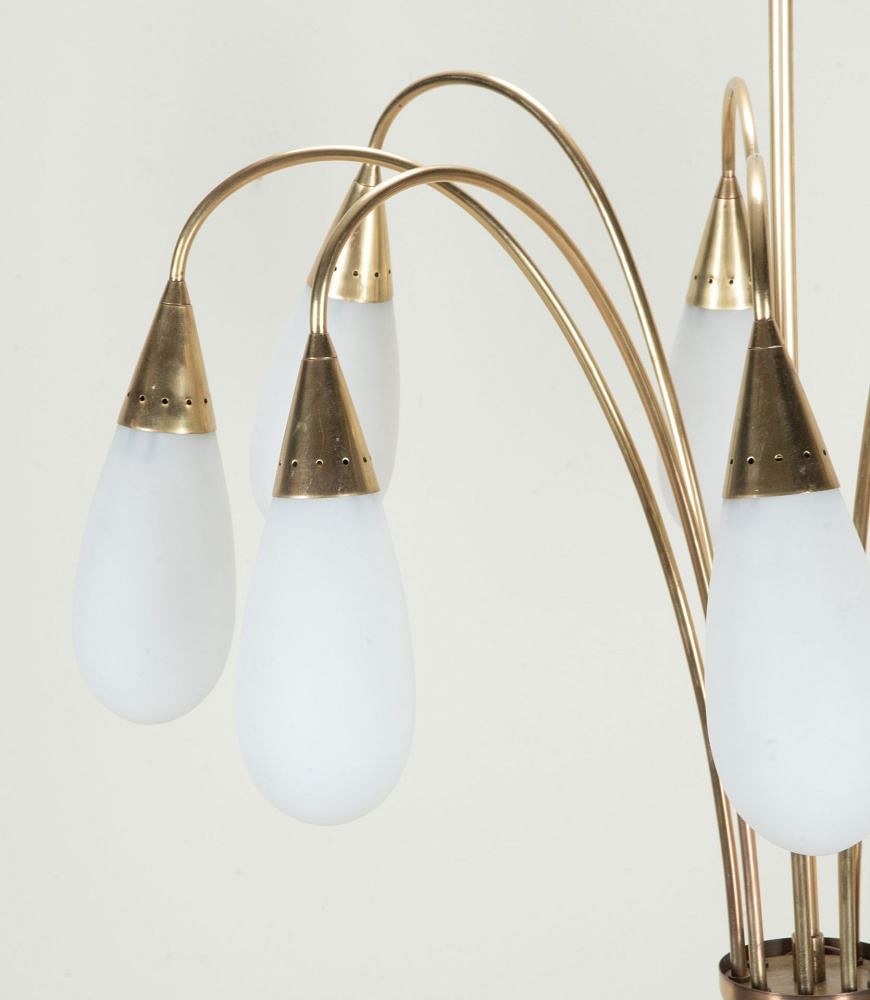 Mid-Century Italian Brass Chandelier LC3042445