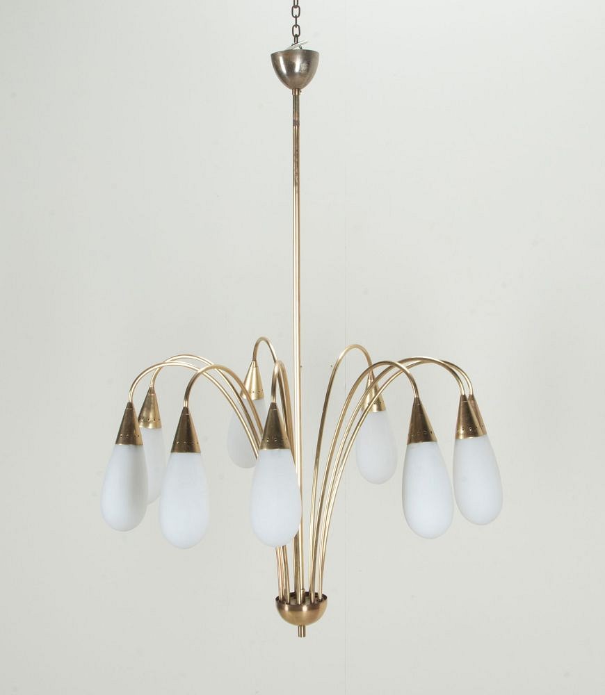Mid-Century Italian Brass Chandelier LC3042445