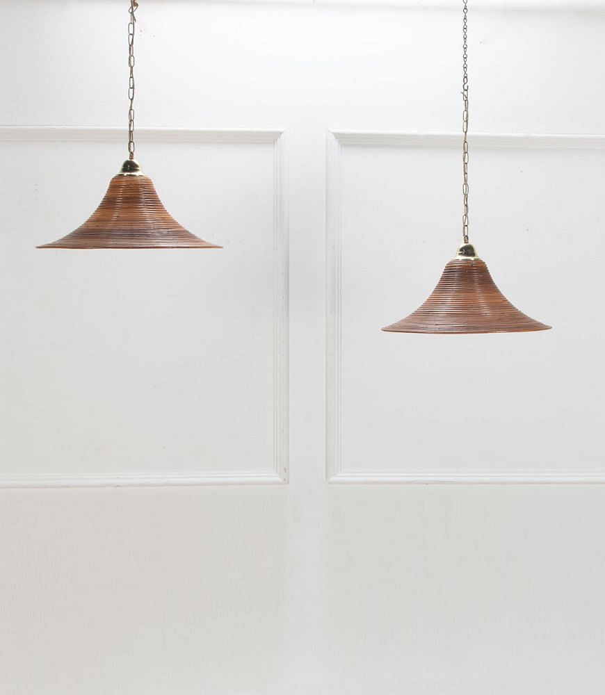 Pair of Bamboo Pendant Lights LC4634259